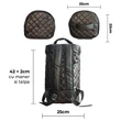 Imagine 6/7 - Port Geanta Narghilea El Nefes Negru Cusatura Rosie 42CM