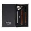 Imagine 4/6 - Nube Zebrano Hookah Stem Brown-maro+Vas