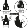 Imagine 4/5 - Wookah Hookah White-black Smooth