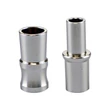 Imagine 1/2 - Set Conector + Adaptor Furtun Narghilea Aladin Alux Silver