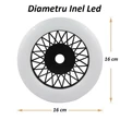 Imagine 5/6 - Inel Led Ring Iluminat Narghilea 16CM