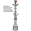 Imagine 2/3 - Vas Narghilea Top Mark Black-negru 26CM