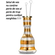 Imagine 4/4 - Vas Narghilea Top Mark Orange 30CM
