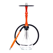 Narghilea Alpha Hookah Kappa Orange Fluor + Vas