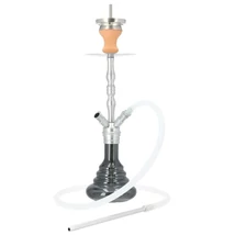 Narghilea Invi Saros Silver Shiny Black