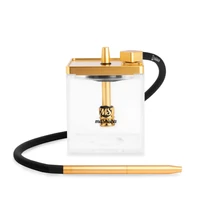 Narghilea MS Mashisha Micro Gold-clear Portabil