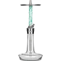 Narghilea Moze Varity Lounge Silver Hookah - Clear Wavy Mint Narghilea Moze Varity Lounge Silver Hookah - Clear Wavy Mint