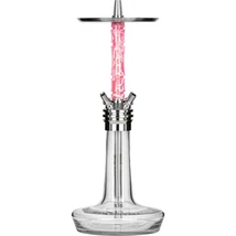 Narghilea Moze Varity Squad Silver Hookah-Clear Wavy Pink