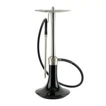 Oduman Cosmo Hookah Silver Body-Black Glass Oduman Cosmo Hookah Silver Body-Black Glass