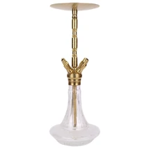 WD Hookah Diamond Gold Clear Glass