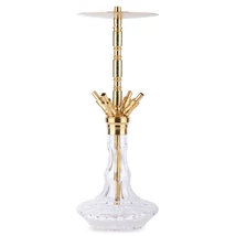 WD Hookah Lace Gold Clear Glass