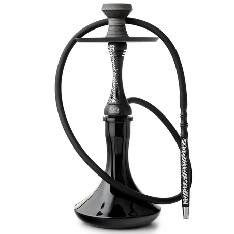 Narghilea Alpha Hookah Stem X Art Black Matt + Vas