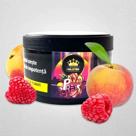 Tutun Narghilea Holster Tobacco P-Rex-Zmeura+Piersica 50GR