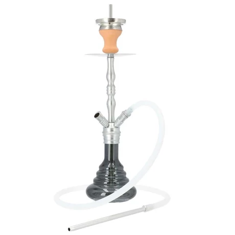 Narghilea Invi Saros Silver Shiny Black