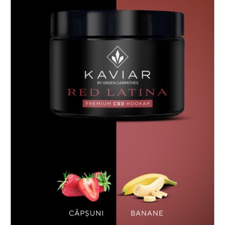 Aroma Narghilea Kaviar 3% CBD Latina Red - Capsuni + Banane 50GR 