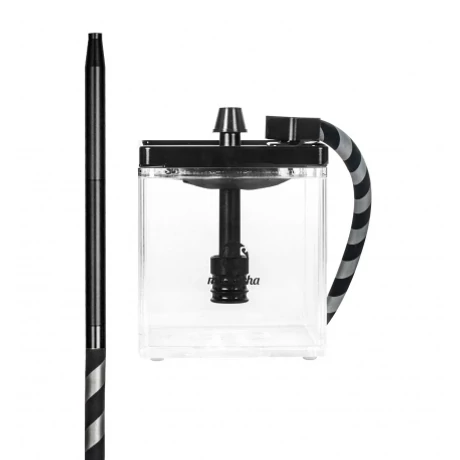Narghilea MS Mashisha Micro Black Clear Portabil