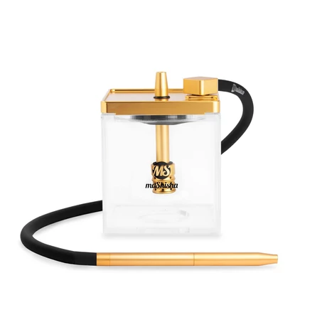 Narghilea MS Mashisha Micro Gold-clear Portabil
