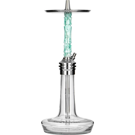 Narghilea Moze Varity Lounge Silver Hookah - Clear Wavy Mint