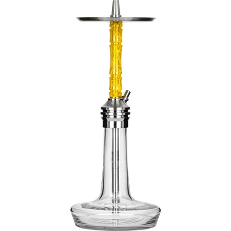 Narghilea Moze Varity Lounge Silver Hookah - Clear Wavy Yellow
