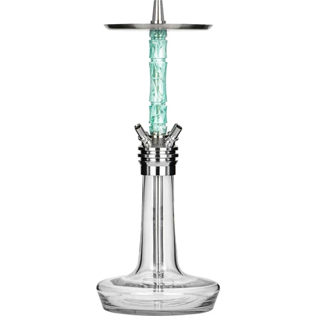 Narghilea Moze Varity Squad Silver Hookah - Clear Wavy Mint