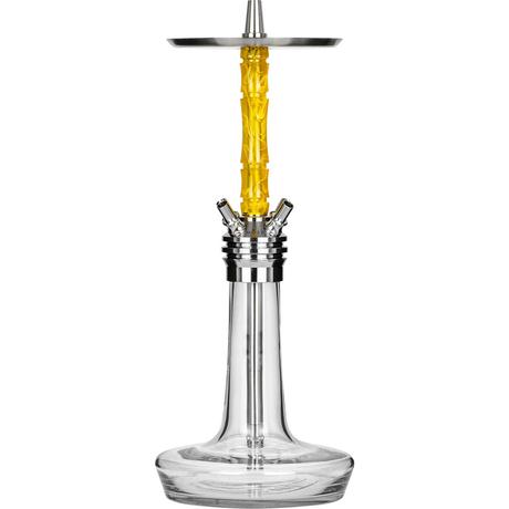 Narghilea Moze Varity Squad Silver Hookah - Clear Wavy Yellow