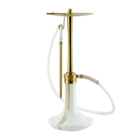 Oduman Cosmo Hookah Gold Body-White Glass