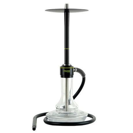 Oduman Nova Hookah Black Body Clear Glass