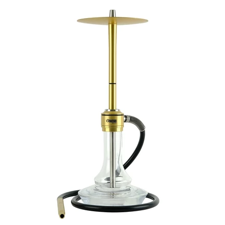 Oduman Nova Hookah Gold Body Clear Glass