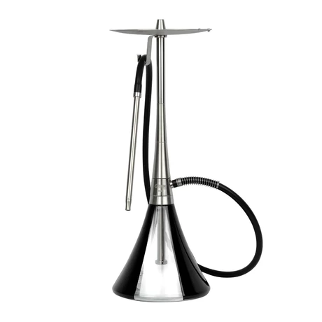 Oduman Orion Hookah Silver Body-Black Glass