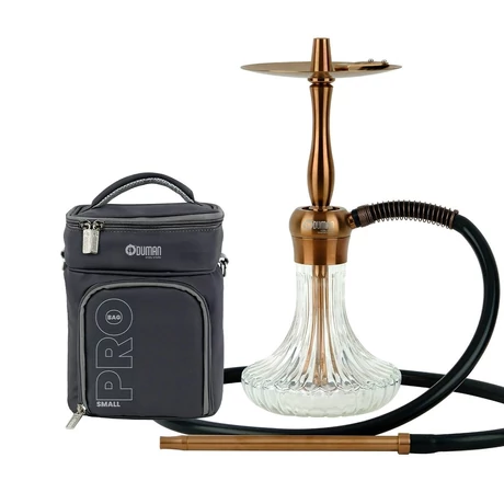 Oduman Velos Hookah Bronze Body-Clear Glass+Port Geanta