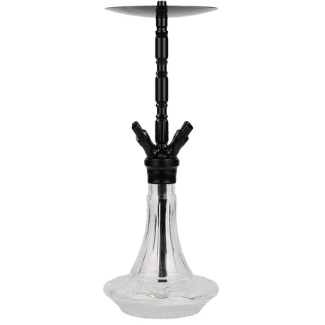WD Hookah Diamond Black Clear Glass