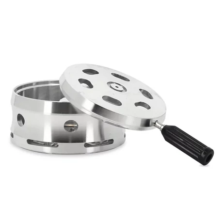 HMD-smoke Box Carbuni Narghilea Smokah Silver Shiny