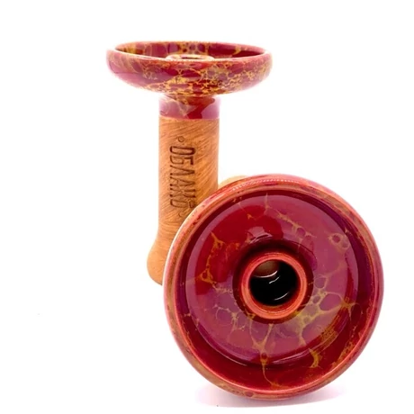 Creuzet Narghilea Oblako Glazed L Red-yellow Marble