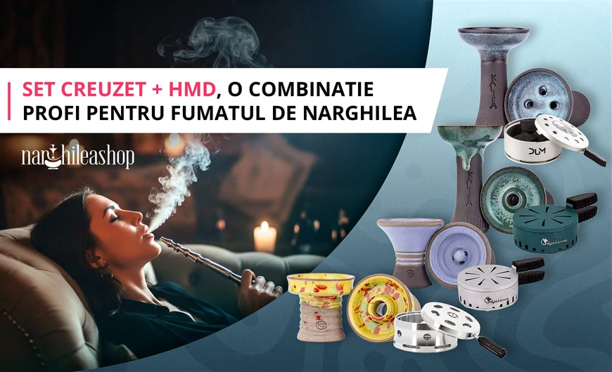 Set Creuzet + HMD, o combinatie profi pentru fumatul de narghilea