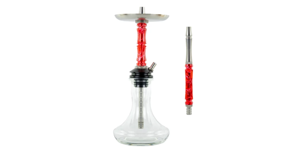 Nashi２boxes Narghilea Two-Wavy Red-Rosu Moze Breeze | Narghilea 1 furtun