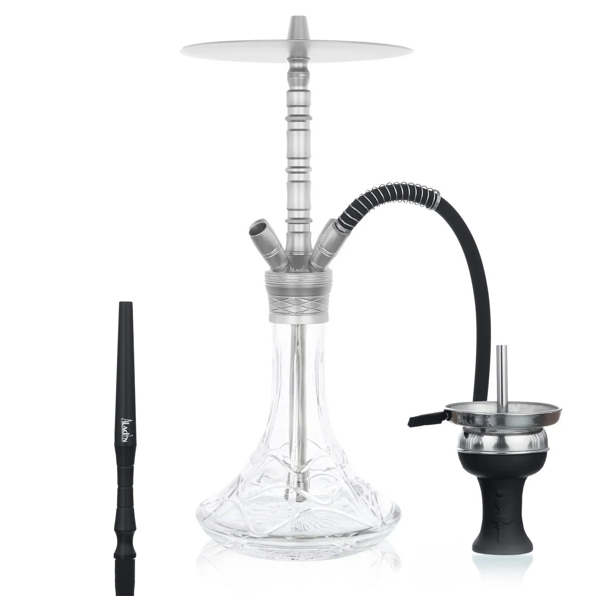 Aladin Alux M.7 Argintiu-Silver Set Narghilea