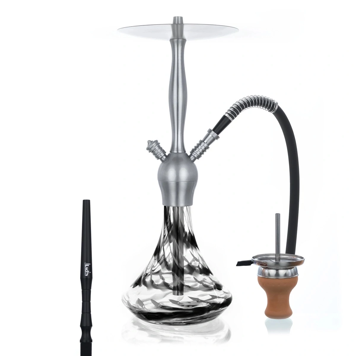 Narghilea Aladin Captain Silver-black