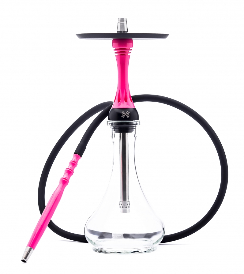 Narghilea Alpha Hookah X Pink - Roz Fluor + Vas