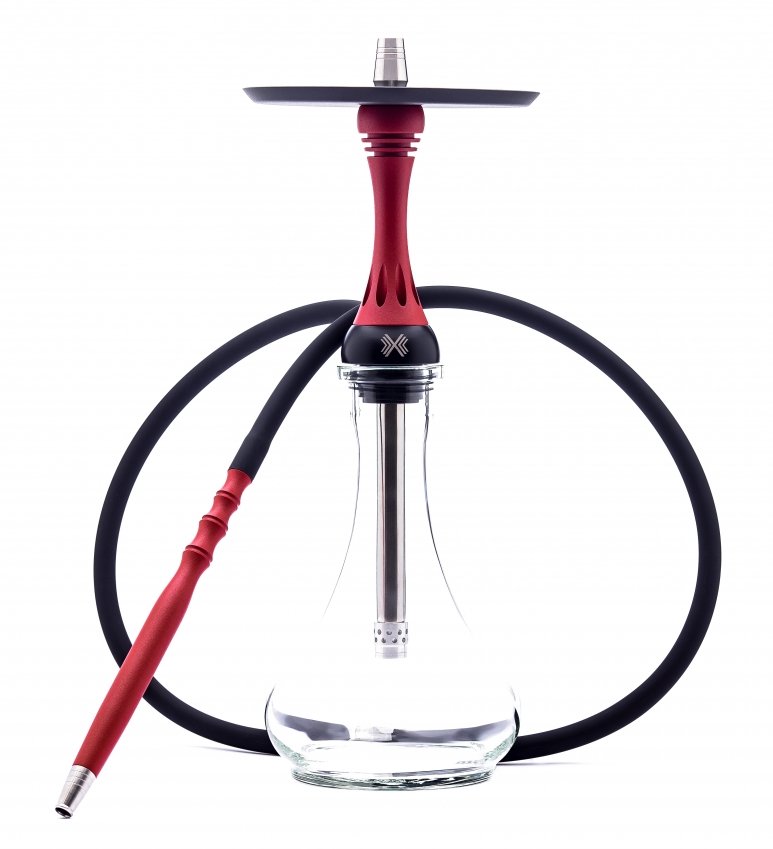 Narghilea Alpha Hookah X Red Matt - Rosu Matt + Vas