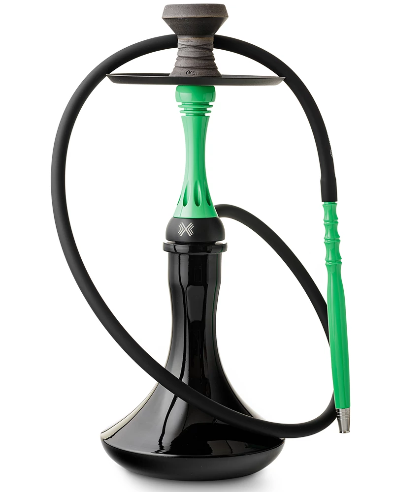 Narghilea Alpha Hookah X Green Fluor + Vas