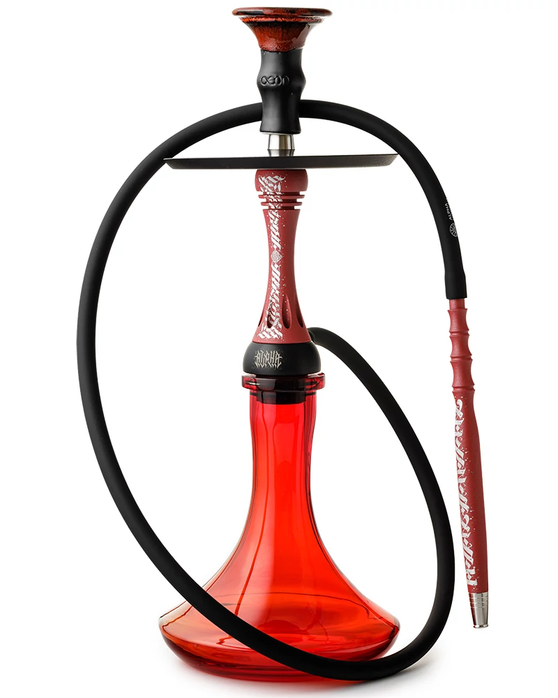 Narghilea Alpha Hookah Stem X Art Red Matt + Vas