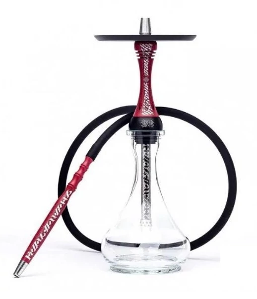 Narghilea Alpha Hookah Stem X Art Red Matt + Vas