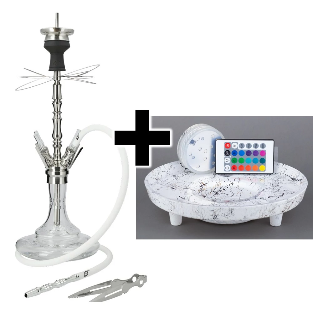 Narghilea Aryf Gloria Clear Set + Suport Led