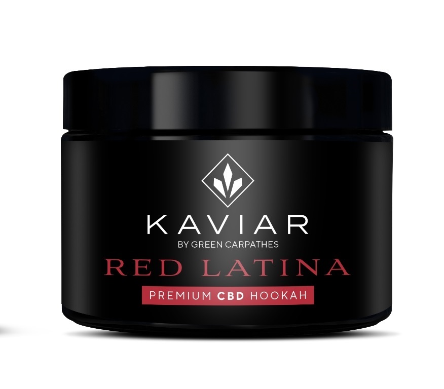 Aroma Narghilea Kaviar 3% CBD Latina Red - Capsuni + Banane 100GR 