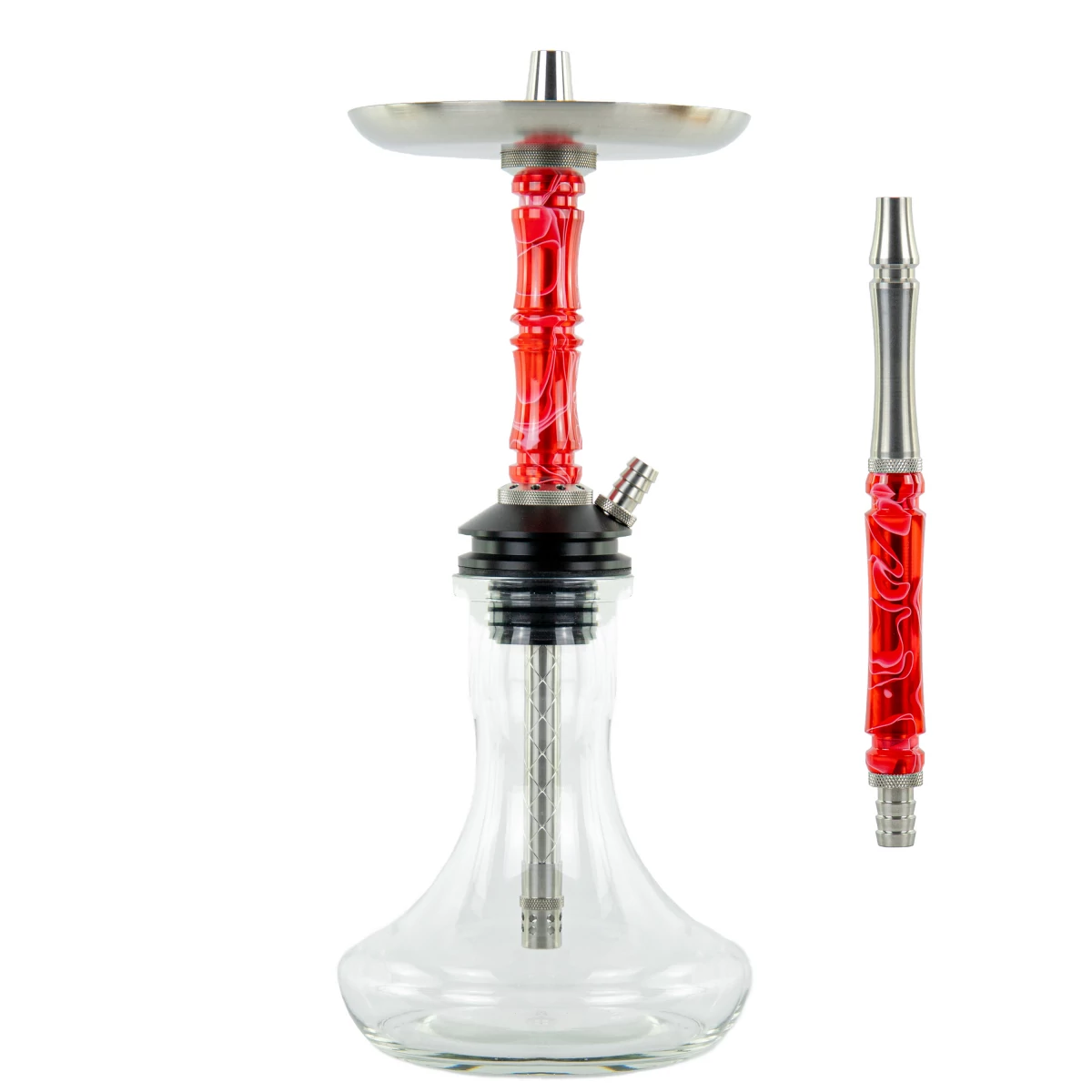 Narghilea Two-Wavy Red-Rosu Moze Breeze | Narghilea 1 furtun