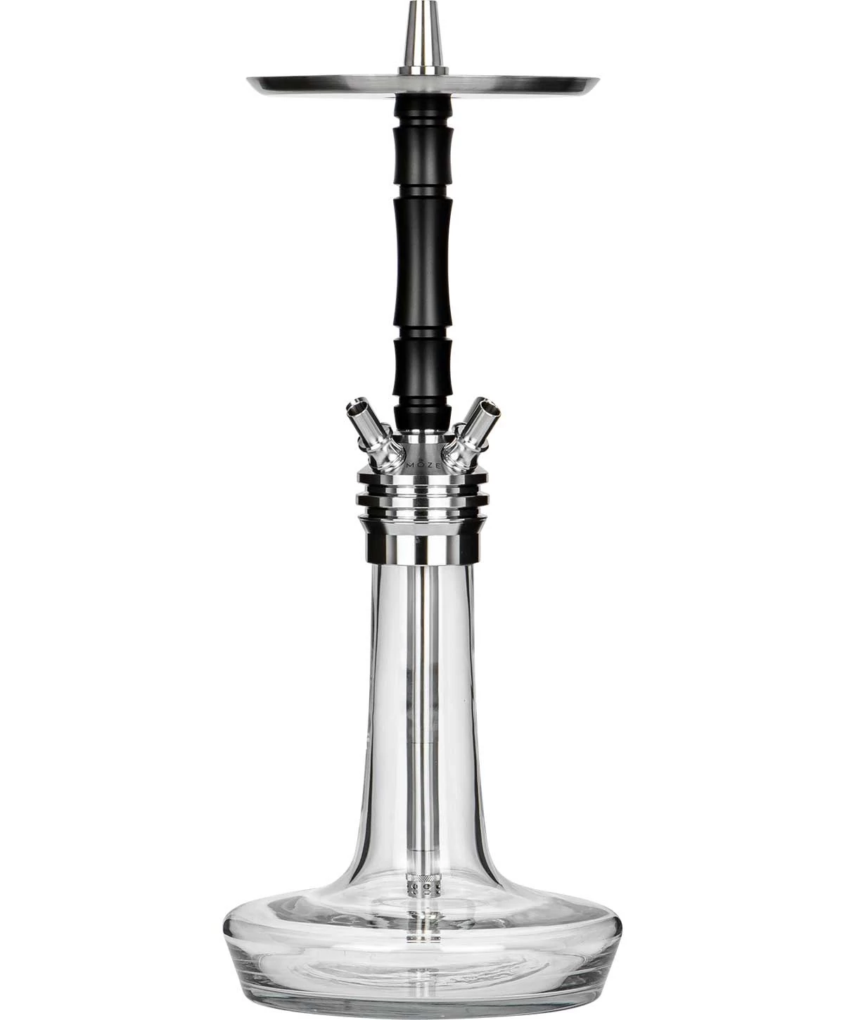 Narghilea Moze Varity Squad Silver Hookah - Clear Original Black