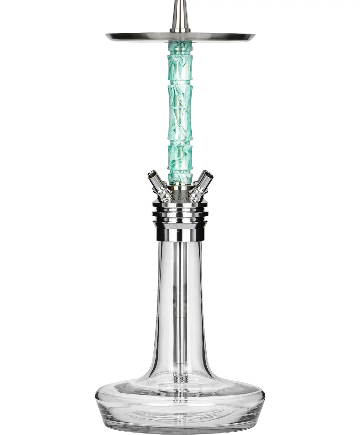 Narghilea Moze Varity Squad Silver Hookah - Clear Wavy Mint