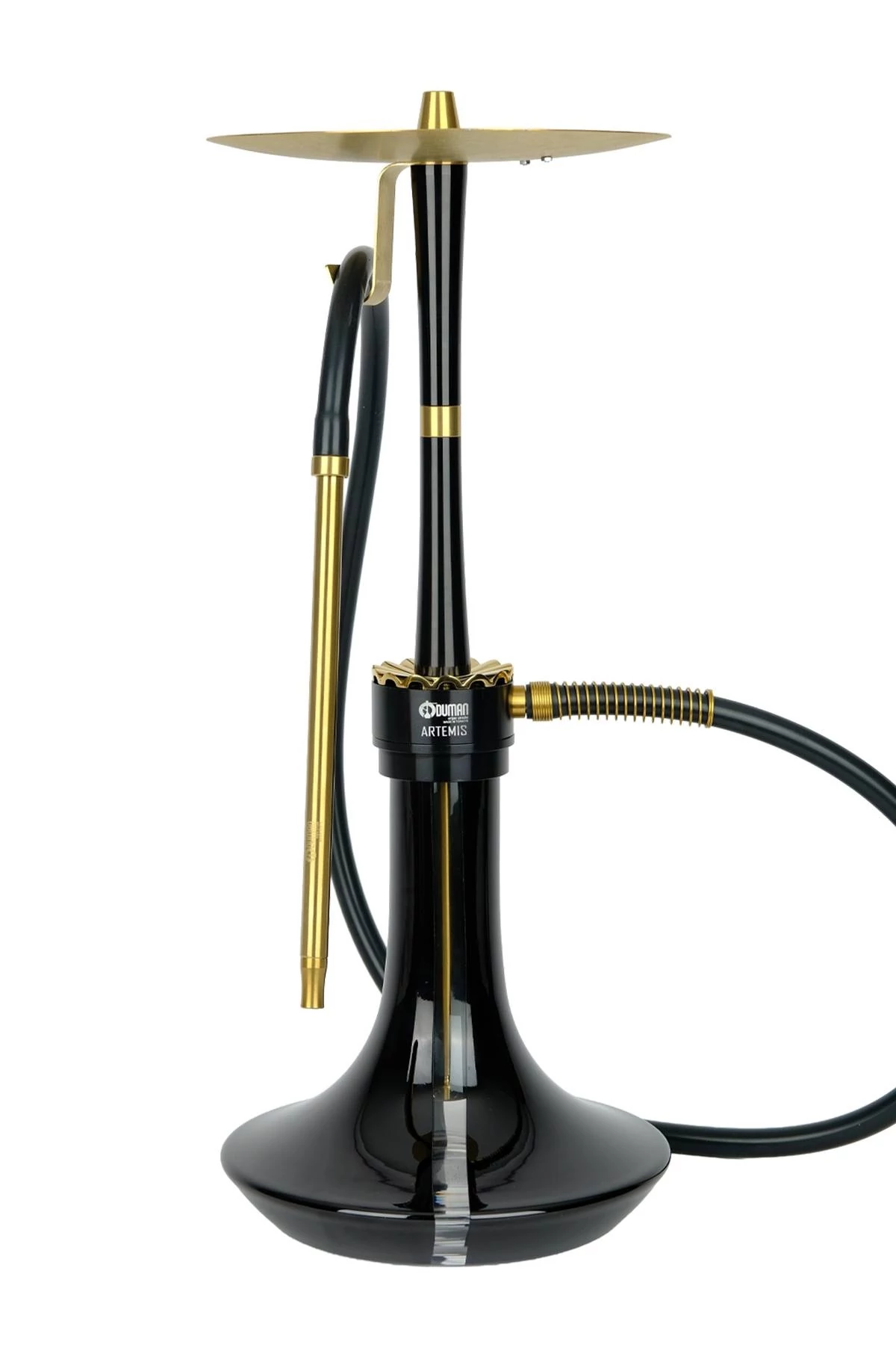 Oduman Atemis Hookah Gold-black Body-Black Glass
