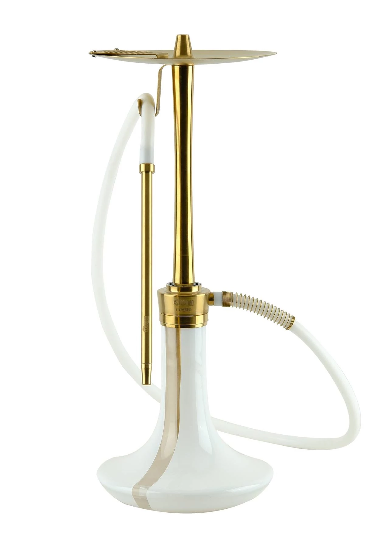 Oduman Cosmo Hookah Gold Body-White Glass