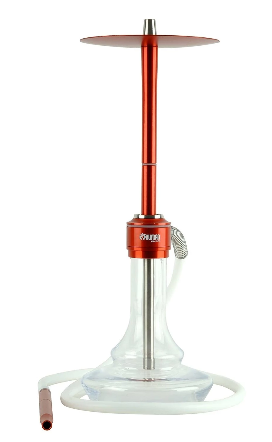 Oduman Nova Hookah Red Body Clear Glass